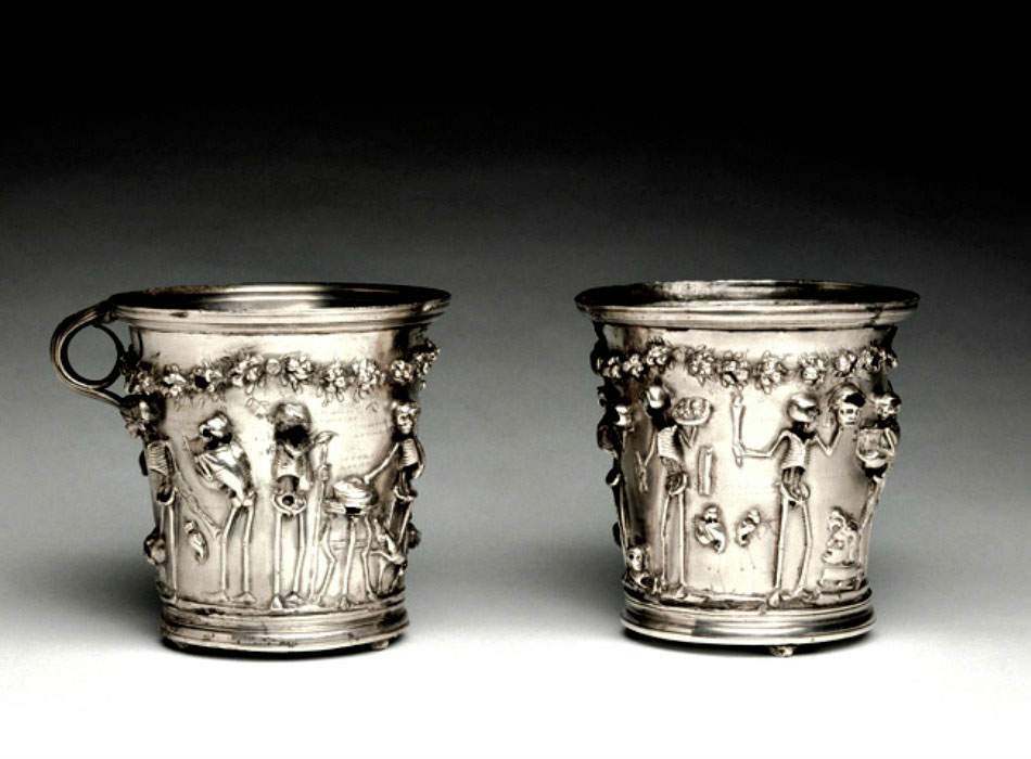 Wystawa starożytnych eksponatów w Antiquarium w Boscoreale, Włochy