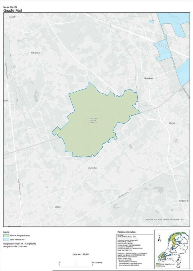 Mapa Parku Narodowego De Groote Peel