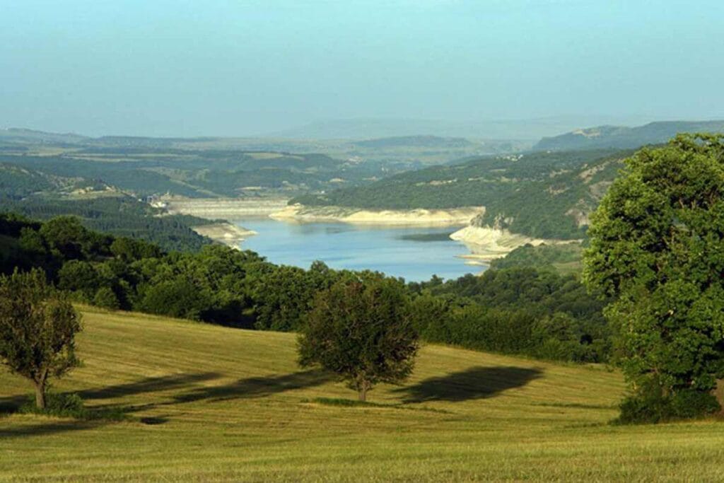 Panoramiczny widok Parku Narodowego Algeti, Gruzja