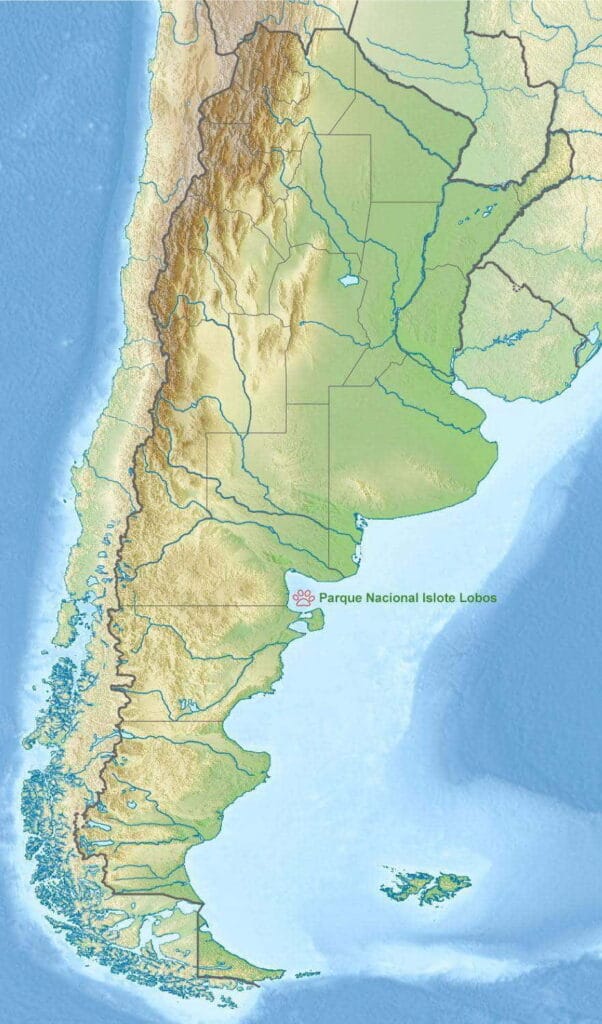 Mapa lokalizacji Parku Narodowego Islote Lobos
